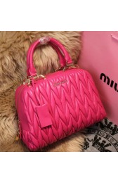 Replica miu miu Matelasse Nappa Leather Top-handle Bag M68062 Rose VS05834
