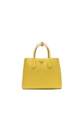 Replica Prada BN2756 Yellow Saffiano Calfskin Leather Tote Bag VS07521