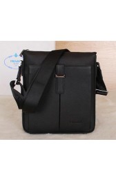 Replica Prada Calfskin Leather Messenger Bag P80761 Black VS02613