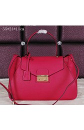 Replica Prada Grainy Leather Tote Bags BN8248 Rose VS02542