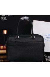Replica Prada Original Grained Leather Travel Bag VA1011 Black VS01544