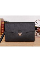 Replica Prada Saffiano Leather Document Holder PR001 Black VS04058