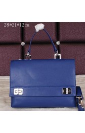 Replica Prada Smooth Leather Tote Bags BN2796 Blue VS03696