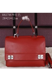 Replica Prada Smooth Leather Tote Bags BN2796 Burgundy VS02105