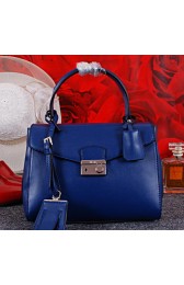 Replica Prada Smooth Leather Tote Bags BN8672 Royal VS01630