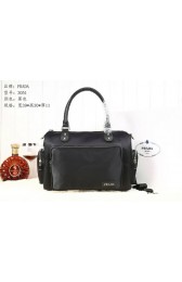 Replica Prada Tssuto Boston Bag BN3051 Black VS01922