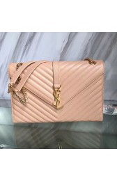 Replica Saint Laurent Monogram Large Grained Chain Shoulder Bag Beige Y230310 VS09901