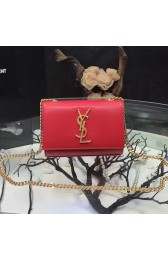 Replica Saint Laurent Small Kate Monogram Smooth Leather Shoulder Bag Red Y121240 VS05512