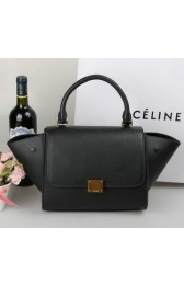 Replica Top Celine MINI Trapeze Bag Original Leather CT3345 Black VS00861