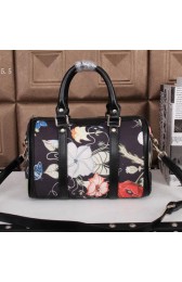 Replica Top Gucci Medium Boston Bag Linen 247204 Black VS08571