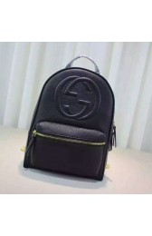 Replica Top Gucci Soho Leather Chain Backpack Black 431570 VS02180
