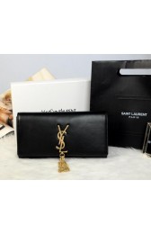 Replica Yves Saint Laurent Classic Monogramme Tassel Clutch Y311212 Black VS01841