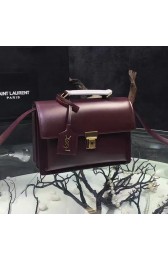 Saint Laurent Calf Leather High School Top Handle Bag Burgundy Y121210 VS04512