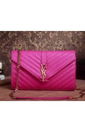 Saint Laurent Classic Monogramme Cannage Pattern Flap Bag Y5482 Rose VS07849