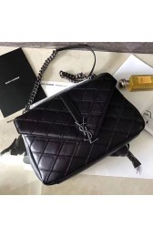 Saint Laurent Large Monogram College Bag Black 392738 VS01359