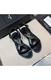 Saint Laurent Leather Sandals Black Y080205 VS04447