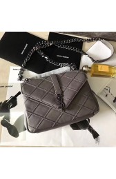 Saint Laurent Medium Monogram College Bag Grey 428056 VS00667