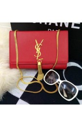 Saint Laurent mini Monogramme Cross-body Shoulder Bag 326076 Red VS07175