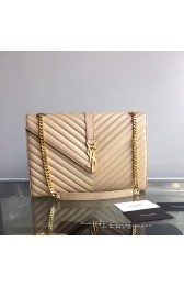 Saint Laurent Monogram Large Kate Chain Shoulder Bag Apricot Y231220 VS01126