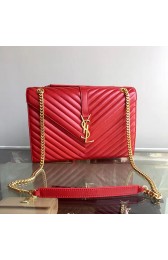 Saint Laurent Monogram Large Kate Chain Shoulder Bag Red Y231220 VS04889