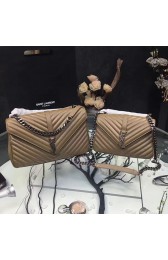 Saint Laurent Top Handle Bag in Beige Matelasse Leather 392738 VS02835
