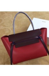 Sale 1:1 Celine Belt Bag Original Calfskin Leather CLT98312M Peach&Maroon VS06976