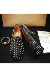 Sale 1:1 Christian Louboutin Black Rollerboy Spikes with Silver Spike CL1210 VS06865