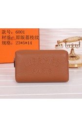 Sale 1:1 Hermes Grainy Leather Clutch H6001 Wheat VS04402