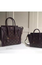 Sale 1:1 Knockoff Celine Micro Luggage Burgundy Original Leather CL112540 VS05497