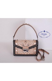 Sale 1:1 Prada Saffiano Caflskin Leather Flap Bag BN924E Khaki VS03733