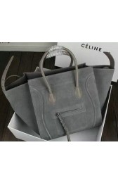 Sale 1:1 Replica Celine Luggage Phantom Bag Suede Leather Ci3341 Grey VS09420