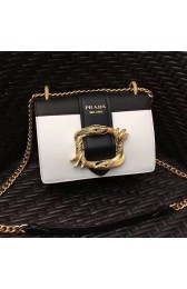 Top Copy Prada Original Calf Leather Cahier Bag White 1BD066 VS01615