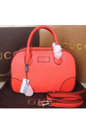 Top Gucci Bright Diamante Leather Top Handle Bags 354224 Orange VS03496