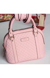 Top Gucci Signature Leather Top Handle Bag Pink 449654 VS09246