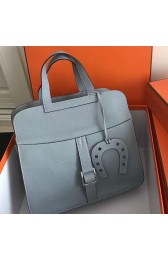 Top Knockoff Hermes Halzan 31 Bag in Light Blue Taurillon Clemence Leather H070428 VS07459