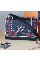 Top Louis Vuitton Epi Leather Twist MM Noir M42778 VS01306