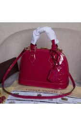 Top Louis Vuitton Monogram Vernis Alma BB Rose Ballerine M50415 VS09337