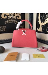 Top Louis Vuitton Taurillon Leather Capucines PM Red M4223 VS07871