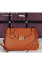 Top Prada Grainy Leather Tote Bags BN8248 Wheat VS06185