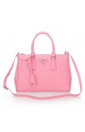 Top Replica Prada 30cm Saffiano Leather Tote Bag BN1801 Deep Pink VS06148