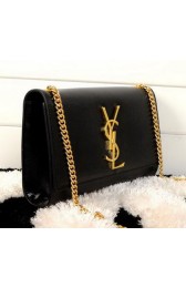 YSL Monogramme Cross-body Shoulder Bag Cannage Pattern Y311218 Black VS00690