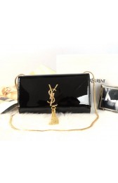 YSL Monogramme Cross-body Shoulder Bag Patent Leather Y311214 Black VS03314