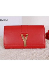 Yves Saint Laurent Chyc Travel Case Smooth Leather Y7141 Red VS05184