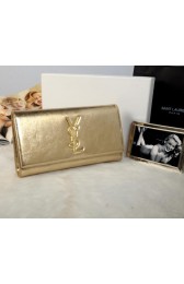 Yves Saint Laurent Classic Monogramme Clutch 311213A Gold VS00419