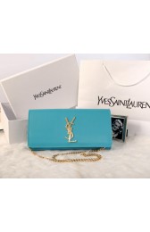 Yves Saint Laurent Classic Monogramme Clutch 311213B SkyBlue VS05135
