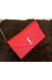 Yves Saint Laurent Classic Monogramme Flap Bag Y26578 Red VS03274