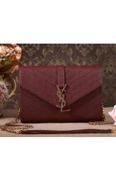Yves Saint Laurent Classic Monogramme Flap Bag Y5479 Burgundy VS07869