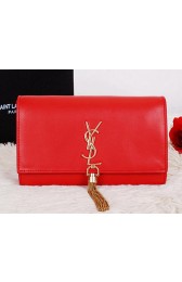 Yves Saint Laurent Classic Monogramme Tassel Clutch Bag Y7138 Red VS07594