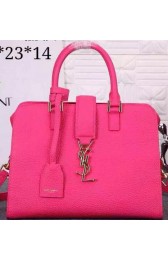 Yves Saint Laurent Medium Cabas Litchi Leather Tubular Bag Y26574 Rose VS04891