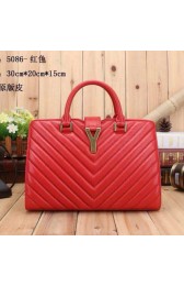 Yves Saint Laurent Monogramme Small Cabas Chyc Bag Y5086 Red VS05487